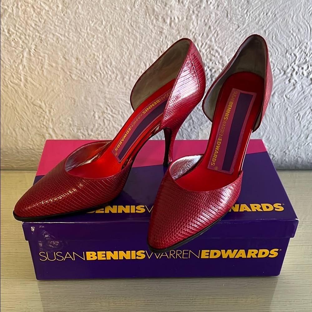 Vintage Susan Bennis/Warren Edwards Red Patent Leather Heels